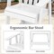 Costway 1/2/4 PCS Tall Bar Stool HDPE Patio Chair with Armrest Footrest Home Indoor Outdoor White